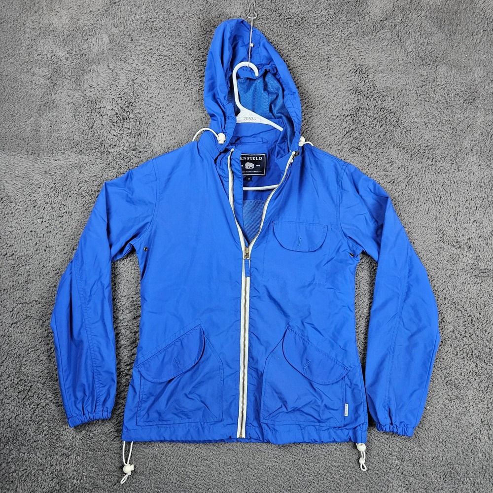Penfield‎ Mens Blue Hooded Windbreaker Jacket Size S Nylon Full Zip